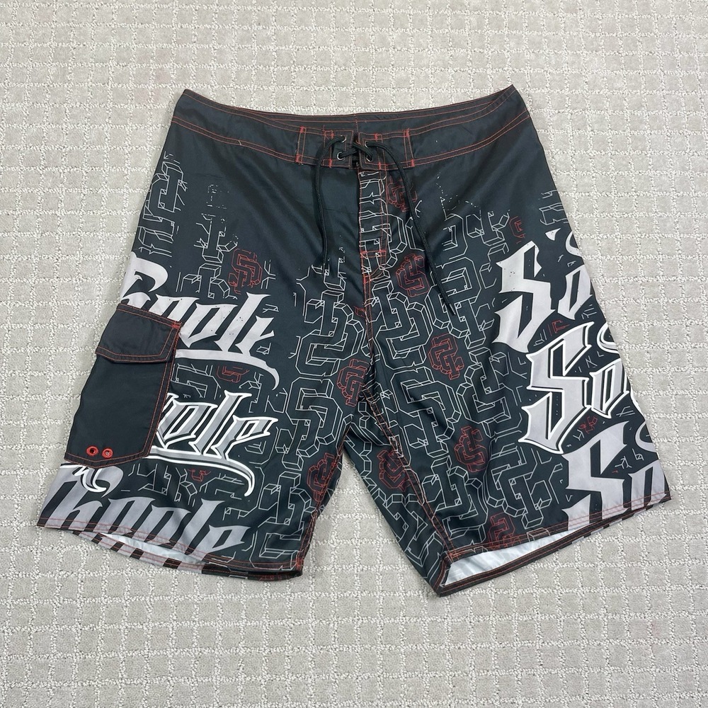 Southpole Board Shorts, Surf,‎ Skate, MMA, Y2K Graffiti Size 36 Waist Trunks